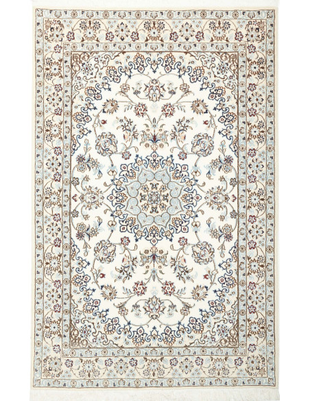 Hand Made Rug Nain 9la Persia 130x200 Ivory Blu