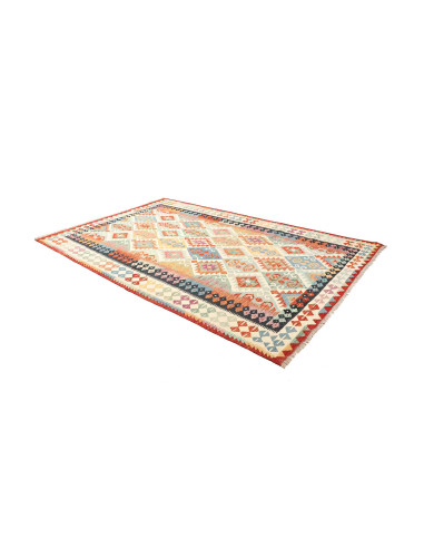 Kilim 202x306 Cm Kilim Afghano, Lana Cardata A Mano ordito