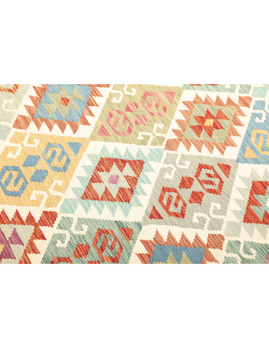 Kilim 202x306 Cm Kilim Afghano, Lana Cardata A Mano ordito