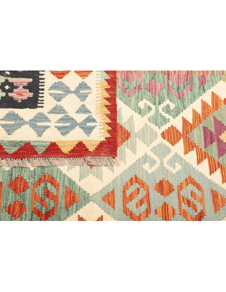 Kilim 202x306 Cm Afghan Kilim, Hand-carded Wool cotton