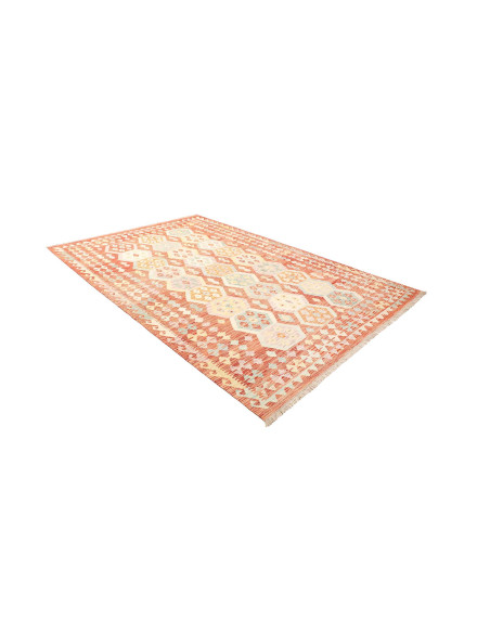 Kilim 201x293 Cm Kilim Afghanistan. Hand-carded Wool warp: