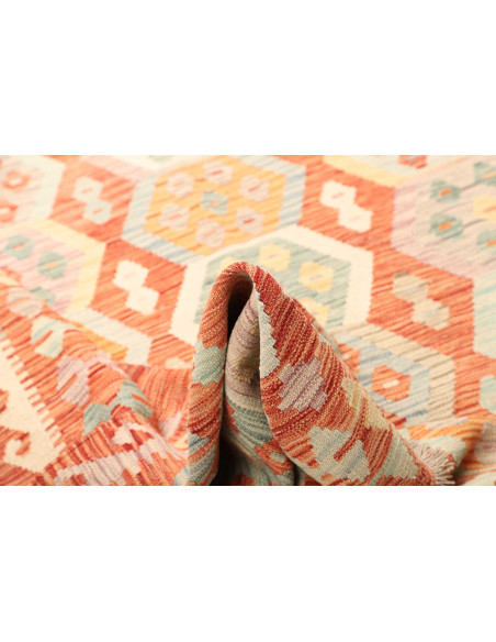 Kilim 201x293 Cm Kilim Afghanistan. Hand-carded Wool warp: