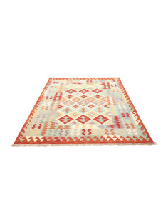 Kilim 155x203 Cm Kilim Afghanistan, Hand-carded Wool, Square 2