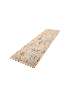 Tappeto Tribal Pakistan 80x295 Grigio Chiaro Te 2