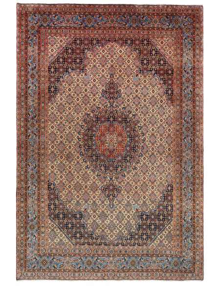 Moud 207x308 Cm Moud Persia Lana Cardata A Mano, Ordito