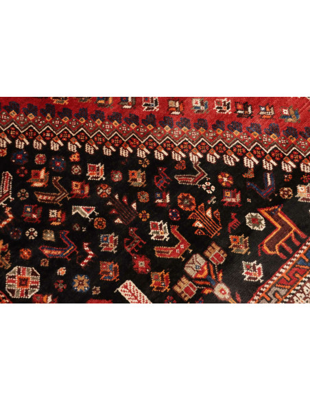 Rug Shiraz Persia maroon yellow 163x285