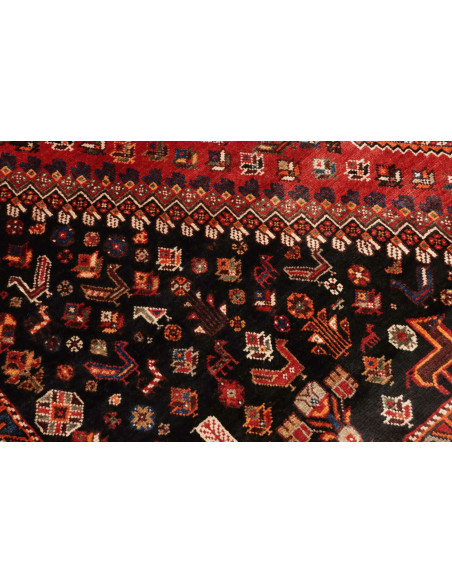 Rug Shiraz Persia maroon yellow 163x285