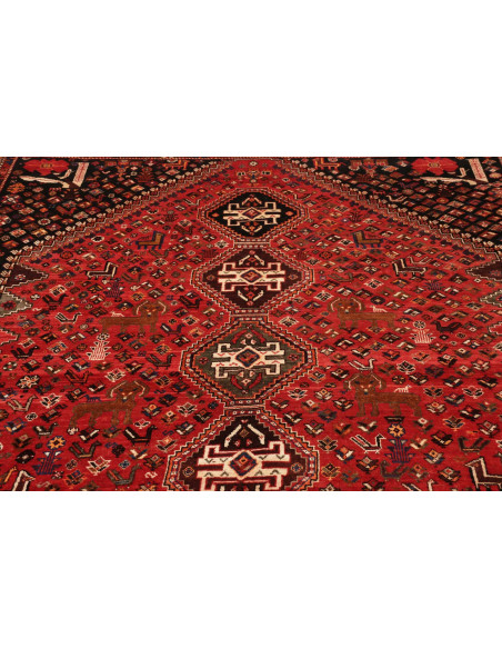 Rug Shiraz Persia maroon yellow 163x285