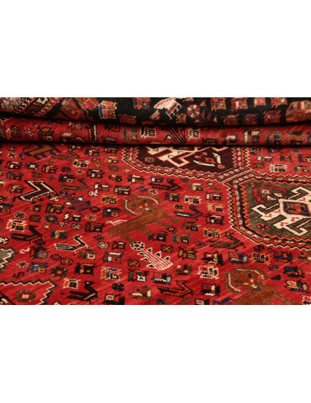 Rug Shiraz Persia maroon yellow 163x285