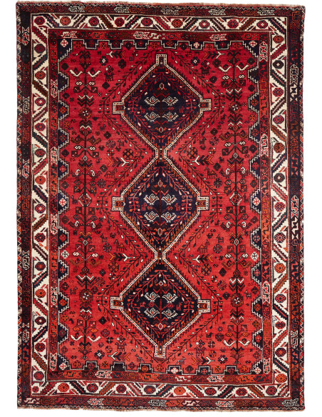 Shiraz 225x318 Cm Shiraz, Persia, Lana Cardata A Mano