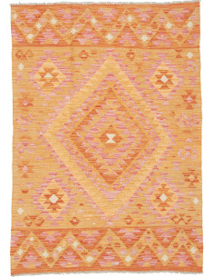 Kilim 102x144 Cm Afghan Kilim, Hand-carded Wool