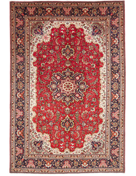 Tabriz 200x300 Cm Tabriz, Persia, Hand-carded Wool warp: