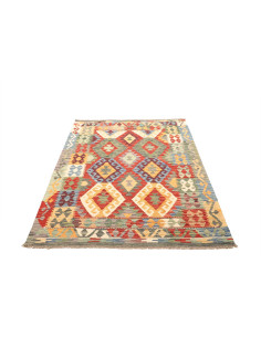 Kilim 127x172 Cm Kilim; Afghanistan; Hand-carded Wool warp: 2