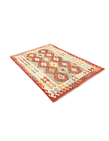 Kilim 126x178 Cm Kilim, Afghanistan, Hand-carded Wool warp:
