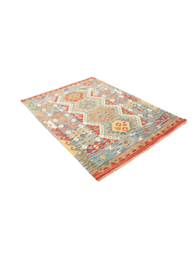 Kilim 133x182 Cm Kilim Afghan, Hand-carded Wool warp: