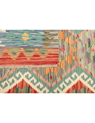Kilim 133x182 Cm Kilim Afghan, Hand-carded Wool warp: