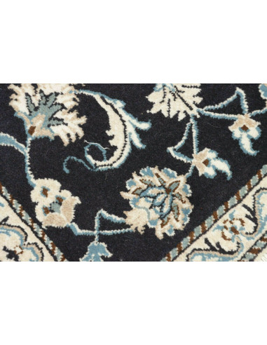 Tappeto Nain Kashmar Persia bianco azzurro 70x133