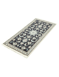 Tappeto Nain Kashmar Persia bianco grigio 65x138 2