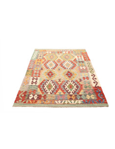 Kilim 129x178 Cm Kilim Afghanistan. Hand-carded Wool warp: 2