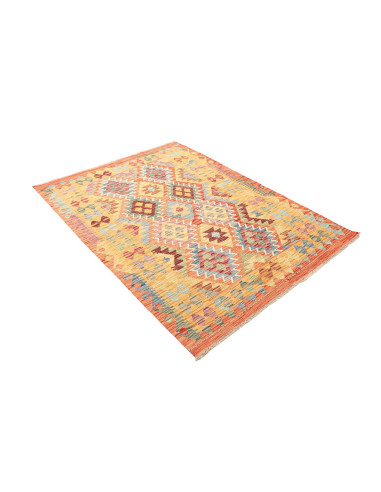Kilim 128x177 Cm Kilim Afghano Lana Cardata A Mano, Ordito