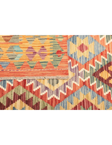 Kilim 128x177 Cm Kilim Afghano Lana Cardata A Mano, Ordito