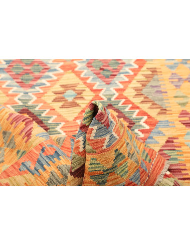 Kilim 128x177 Cm Kilim Afghano Lana Cardata A Mano, Ordito