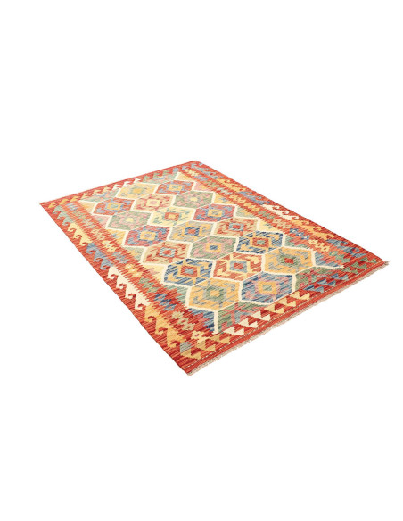 Kilim 128x176 Cm Kilim, Afghanistan, Hand-carded Wool warp: