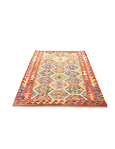 Kilim 126x176 Cm Kilim Afghanistan, Hand-carded Wool cotton 2