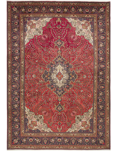 Tabriz 247x356 Cm Tabriz Persia Lana Cardata A Mano Cotone