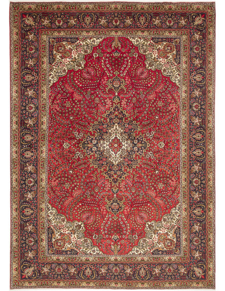 Tabriz 245x343 Cm Tabriz, Persia, Lana Cardata A Mano,
