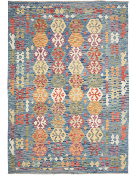 Kilim 206x298 Cm Kilim, Afghanistan, Hand-carded Wool warp: