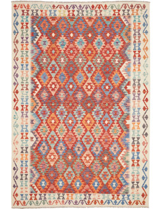 Kilim 204x300 Cm Kilim, Afghanistan, Lana Cardata A Mano,