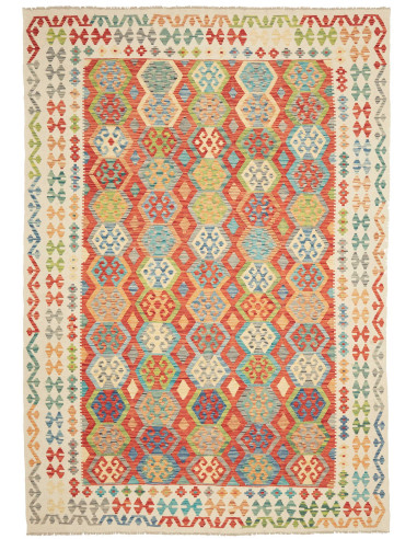 Kilim 209x301 Cm Kilim Afghanistan, Lana Cardata A Mano