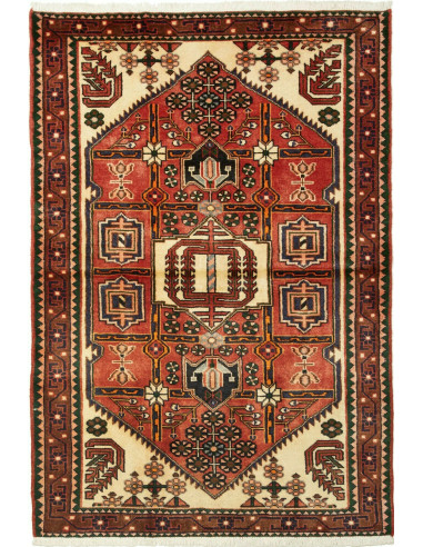 Tappeto Hamadan Persia marrone grigio 104x150