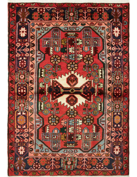 Tappeto Hamadan Persia marrone giallo 110x160