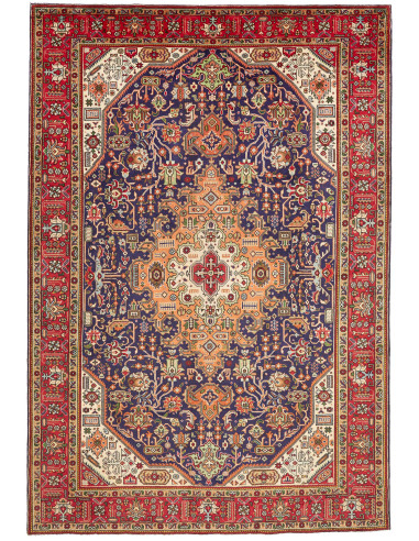 Tabriz 204x298 Cm Tabriz, Persia, Lana Cardata A Mano