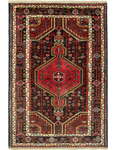 Tappeto Hamadan Persia grigio marrone 101x152