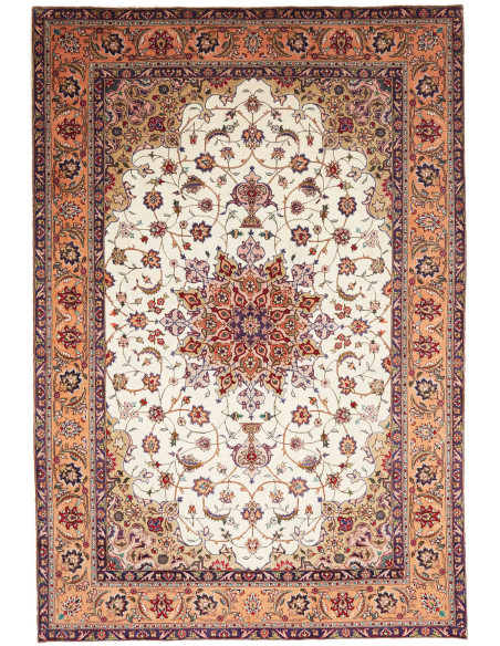 Tabriz 198x294 Cm Tabriz, Persia, Lana Cardata A Mano