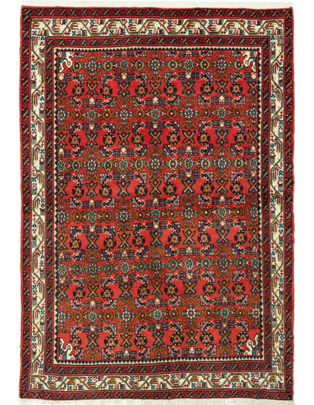 Tappeto Hamadan Persia marrone blu 101x150