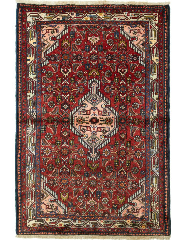 Tappeto Hamadan Persia grigio marrone 101x144