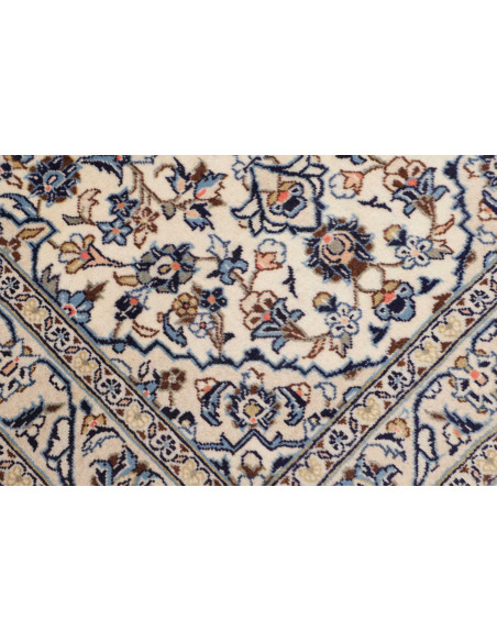 Rug Kashan Fine Persia 100x150 Cream Blue