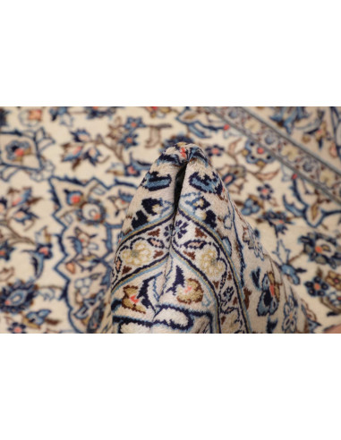 Rug Kashan Fine Persia 100x150 Cream Blue