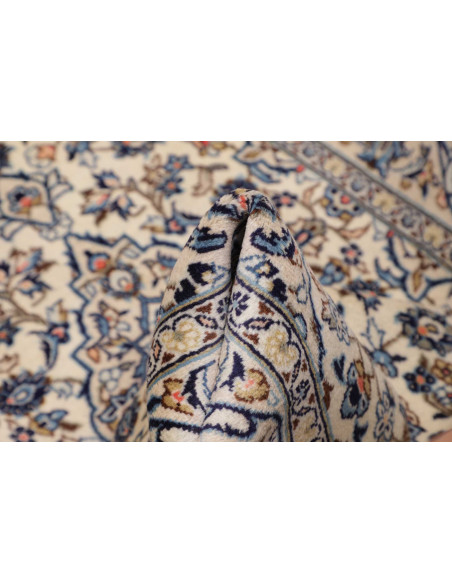 Rug Kashan Fine Persia 100x150 Cream Blue