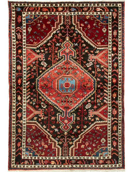 Rug Hamadan Persia grey yellow 114x165