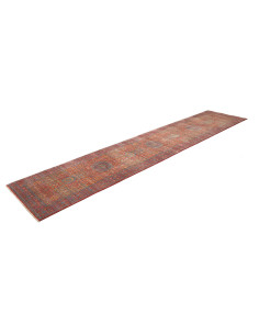 Rug Mamlouk Pakistan 82x391 Terracotta Red Blue 2