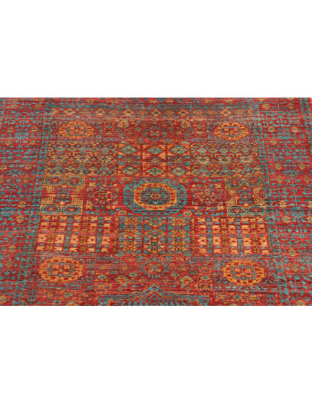 Rug Mamlouk Pakistan 82x391 Terracotta Red Blue