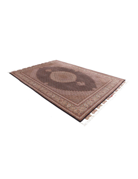 Tabriz 50 Raj Mahi Persia Medaglione Marrone Scuro Beige 207x302 Cm