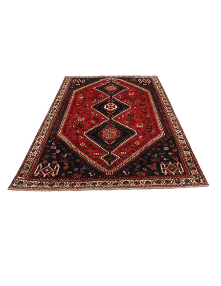 Rug Shiraz Persia maroon grey 164x252