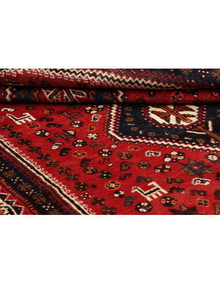 Rug Shiraz Persia maroon grey 164x252