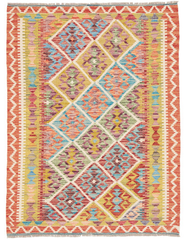 Kilim 102x140 Cm Kilim, Afghanistan, Hand-carded Wool warp: